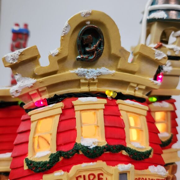 Disney Toon Town Fire Department Light Up Christmas Village Decor Holiday LED - Picture 10 of 16